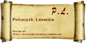Potocsik Levente névjegykártya